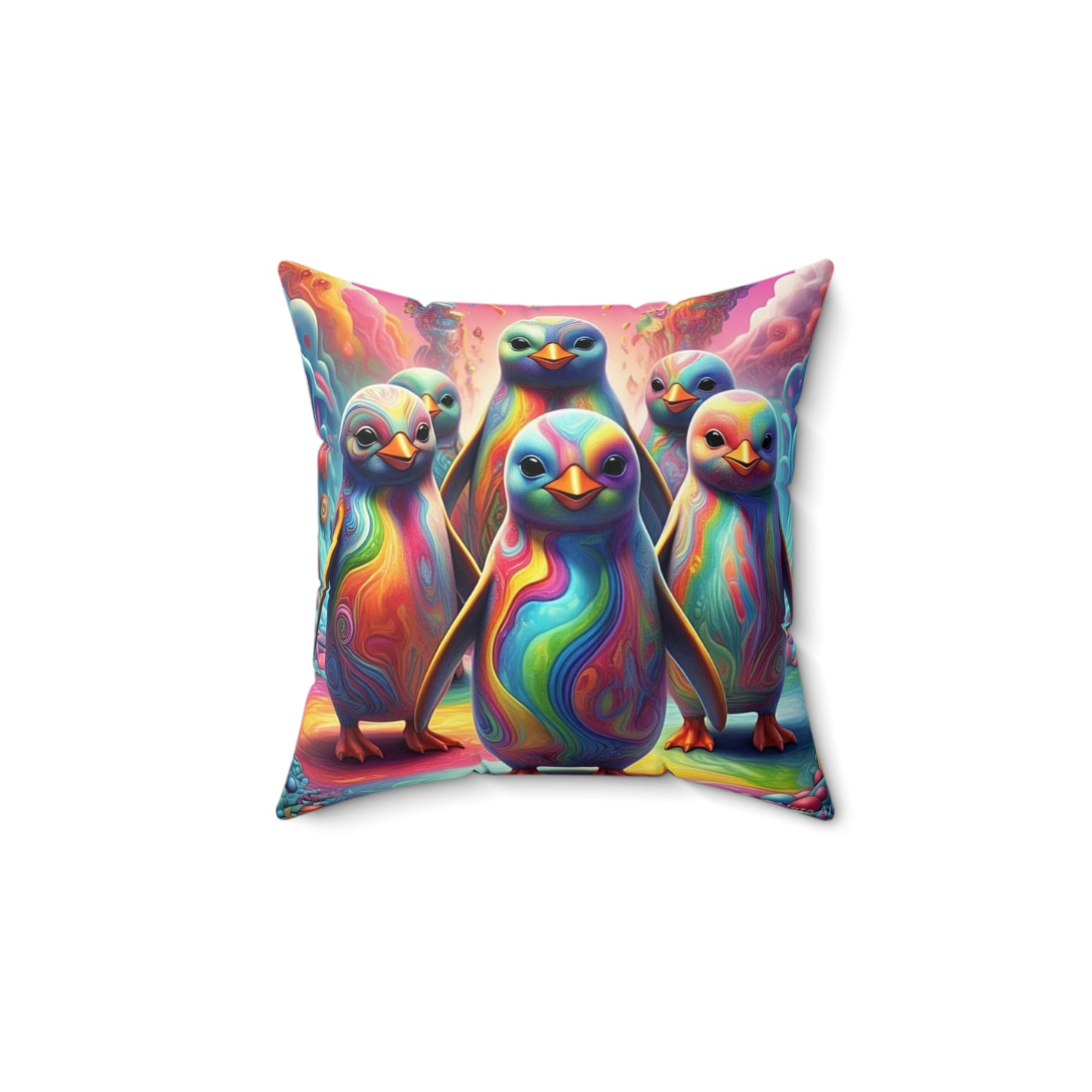 Penguin Polyester Square Pillow