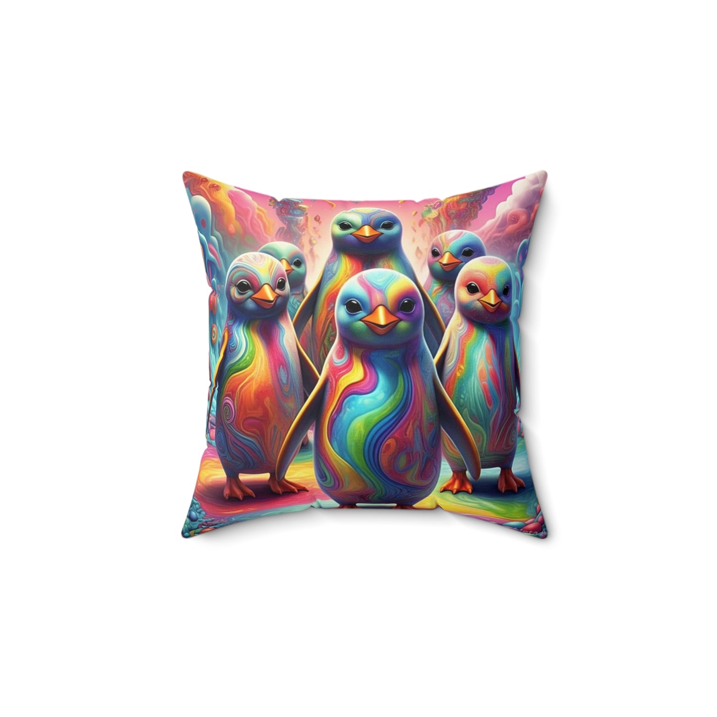 Penguin Polyester Square Pillow